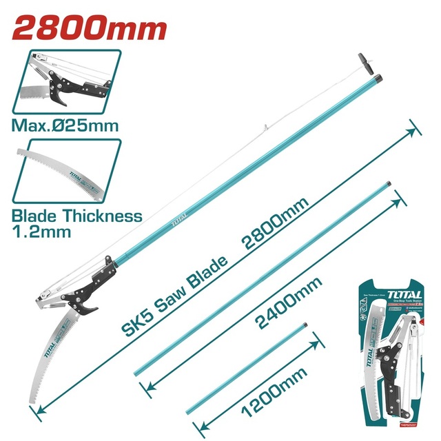 TOTAL THEPS25281 EXTANDABLE POLE SAW AND PRUNER 1