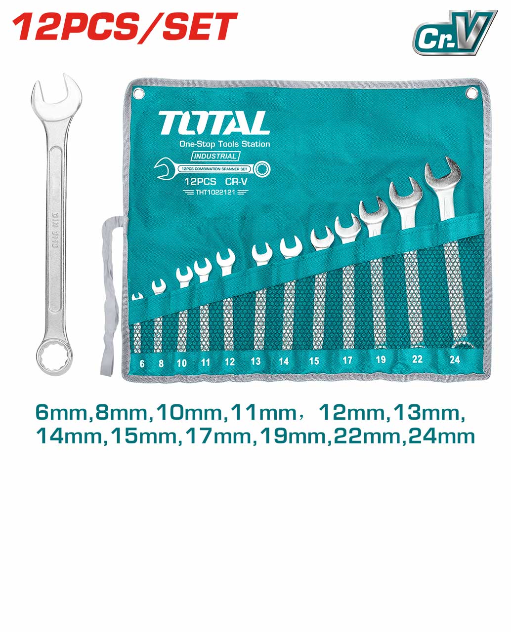 TOTAL THT1022121 COMBINATION WRENCH SET 1